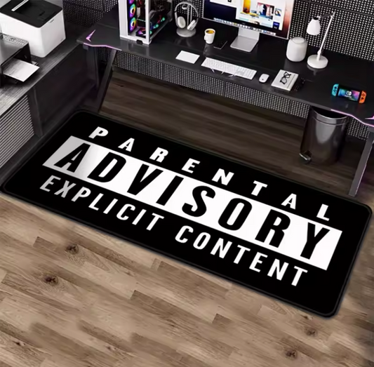 Parental advisory floor mat